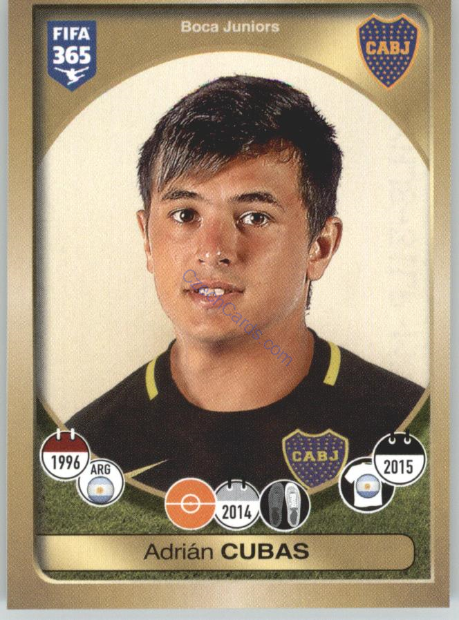 Adrián Cubas Panini 2017 FIFA 365 Sticker #537