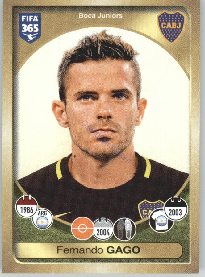 Fernando Gago Panini 2017 FIFA 365 Sticker #539