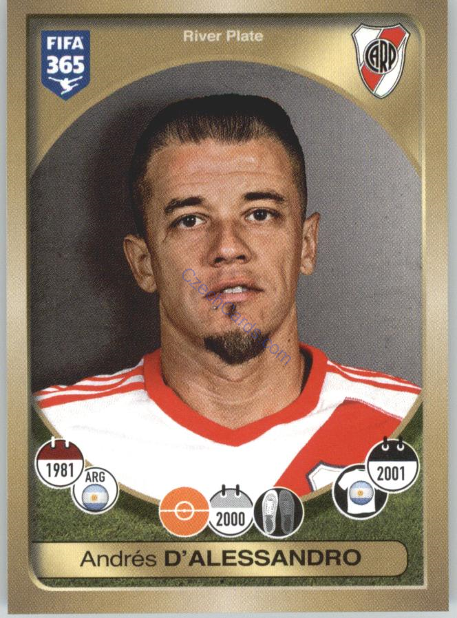 Andrés D'Alessandro Panini 2017 FIFA 365 Sticker #554