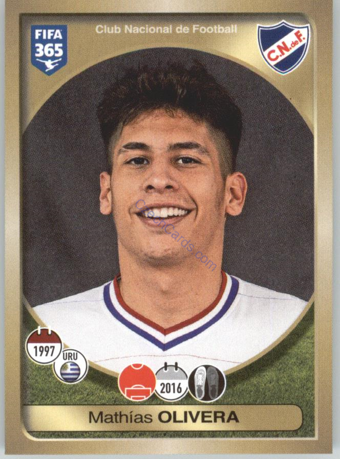 Mathías Olivera Panini 2017 FIFA 365 Sticker #571
