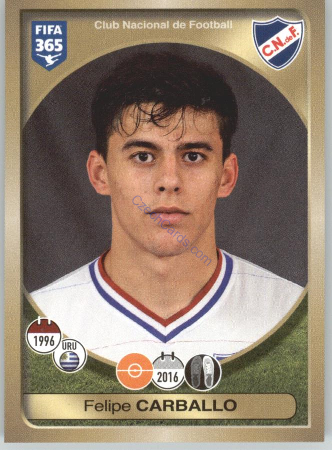 Felipe Carballo Panini 2017 FIFA 365 Sticker #580