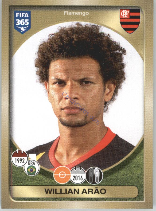 Willian Arão Panini 2017 FIFA 365 Sticker #606