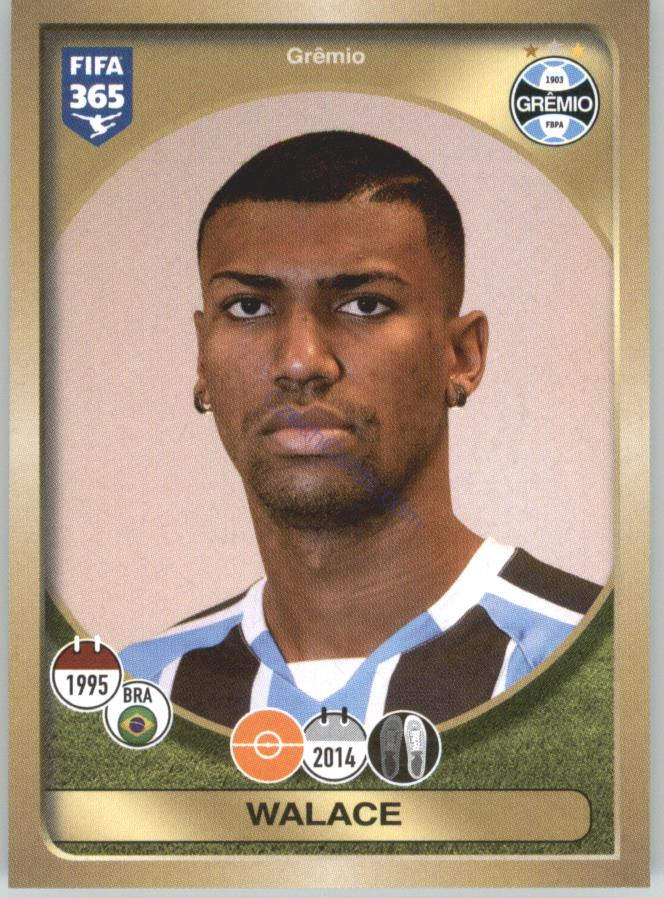 Walace Panini 2017 FIFA 365 Sticker #619