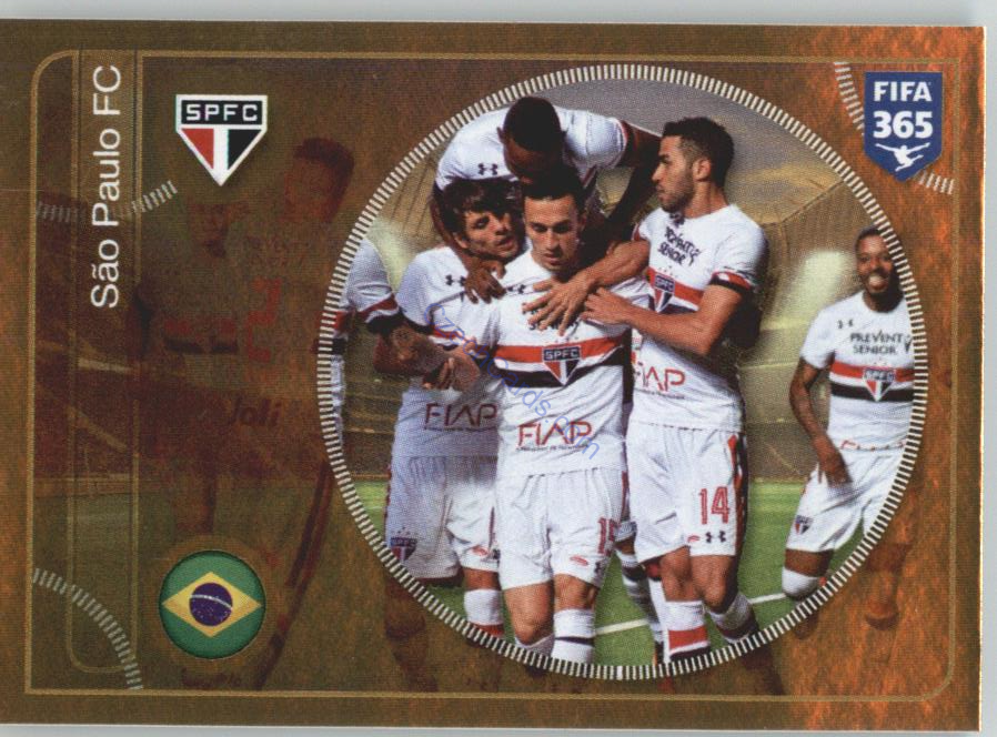 São Paulo FC team Panini 2017 FIFA 365 Golden Sticker #630