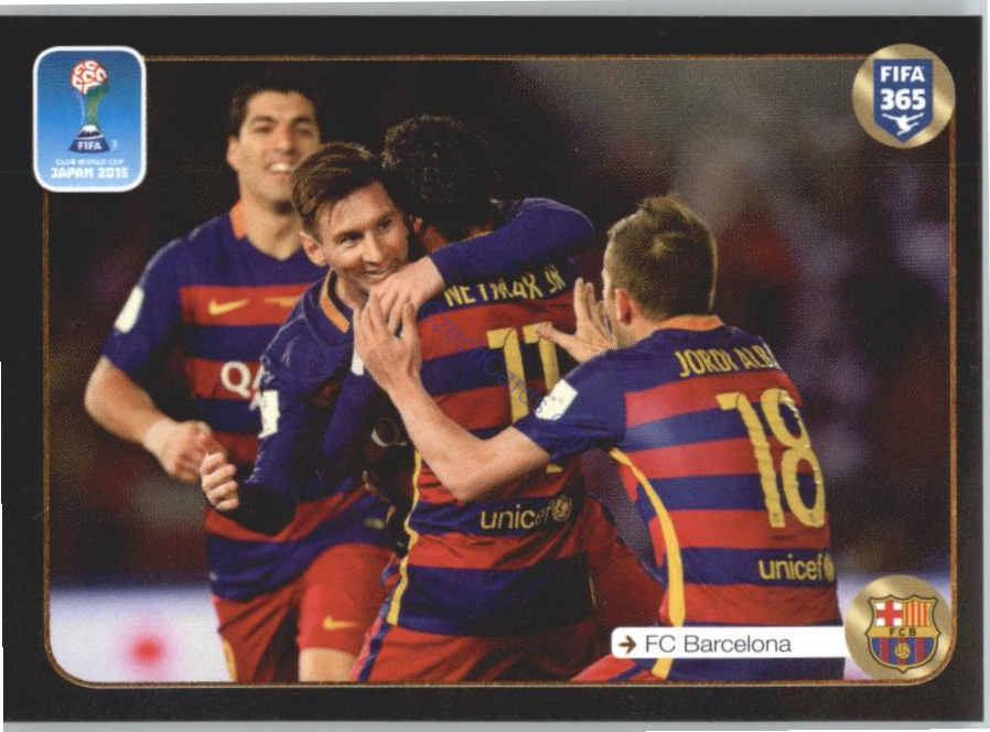 Suarez, Messi, Neymar Jr., Jordi Alba Panini 2017 FIFA 365 Sticker #645