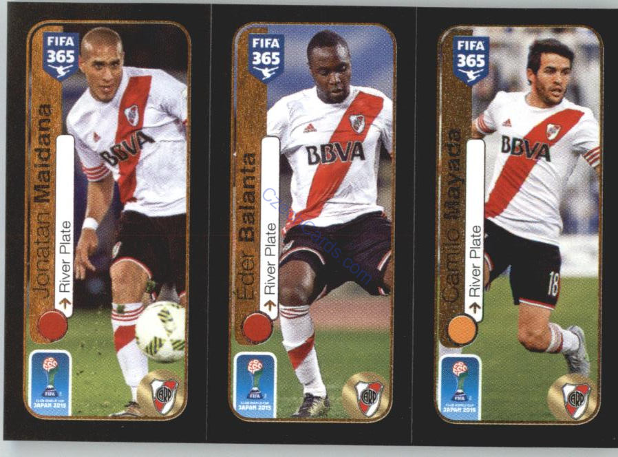 Maidana, Balanta, Mayada Panini 2017 FIFA 365 Sticker #651