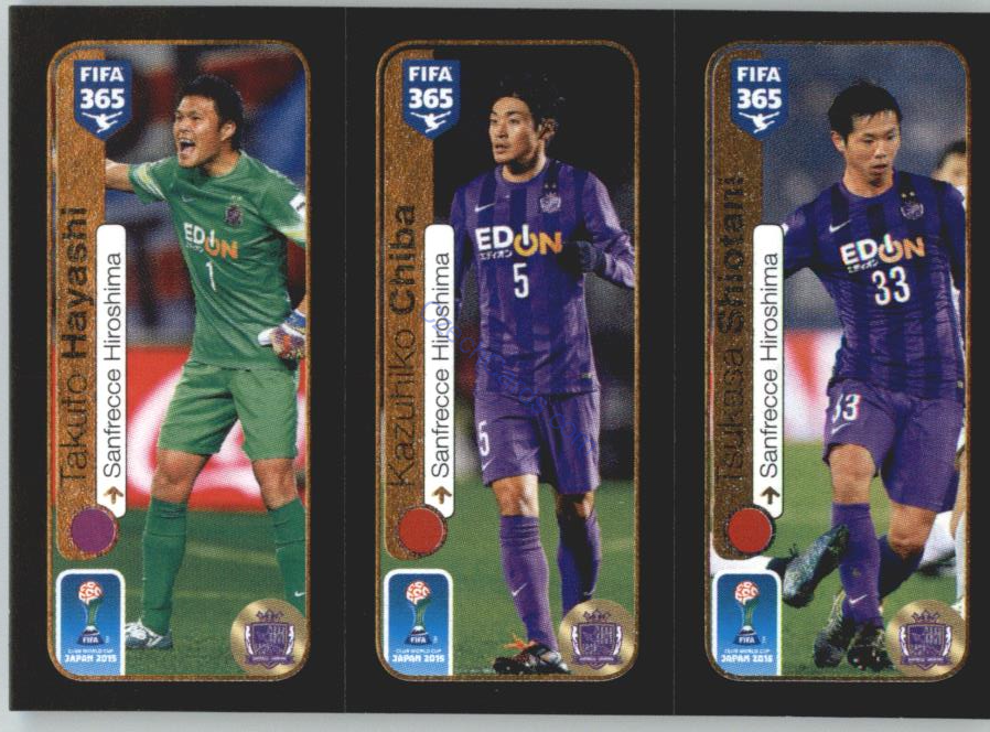 Hayashi, Chiba, Shiotani Panini 2017 FIFA 365 Sticker #652