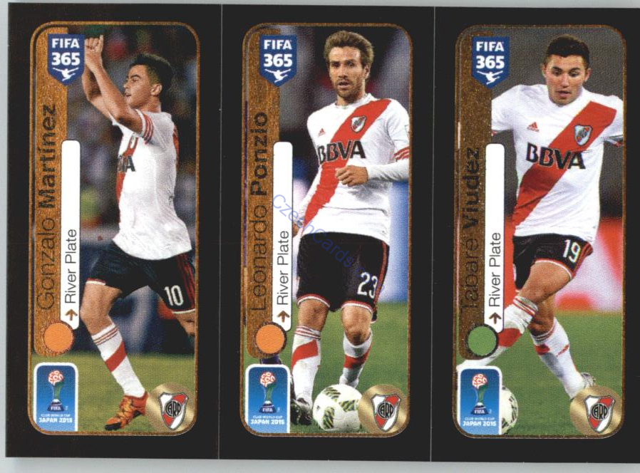 G. Martinez / Ponzio / Viudez Panini 2017 FIFA 365 Sticker #653