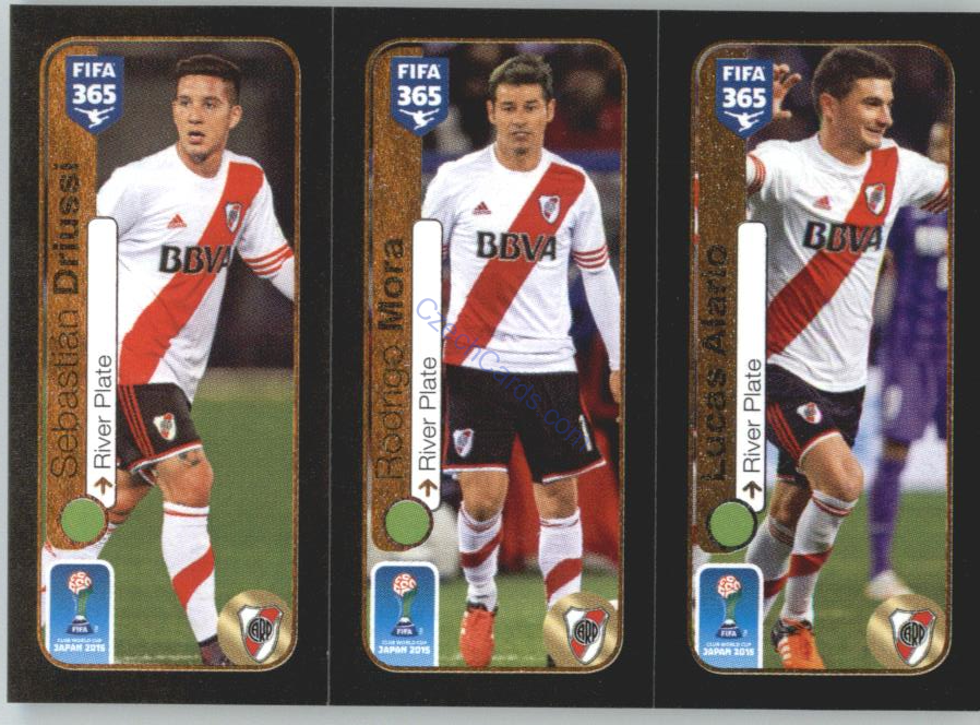Driussi / Mora / Alario Panini 2017 FIFA 365 Sticker #655