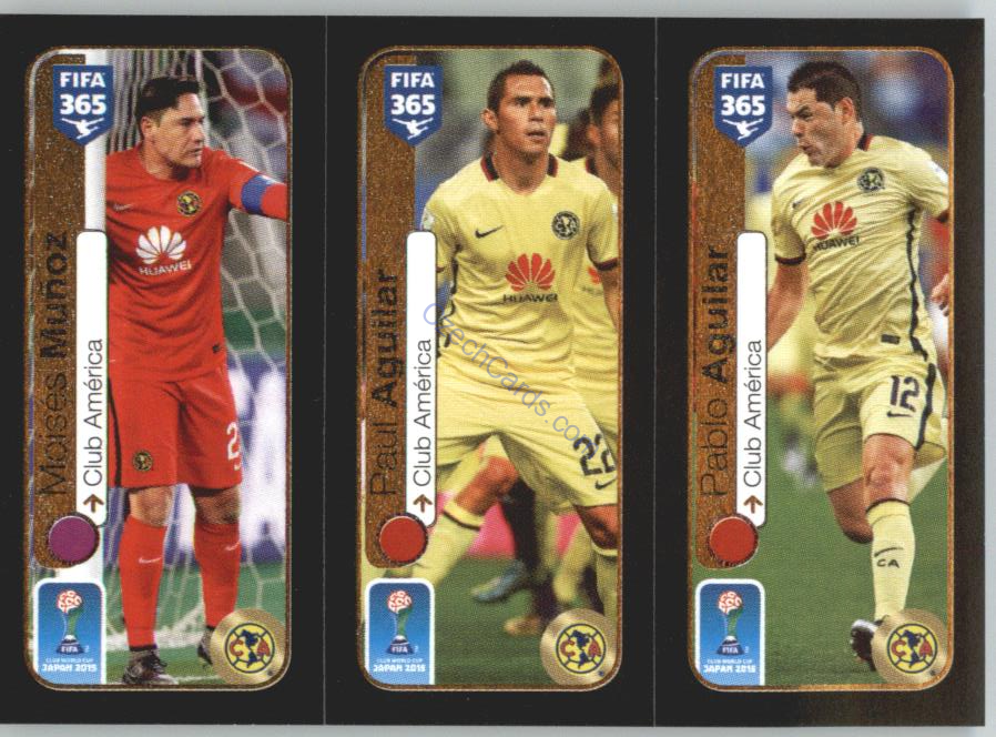 Muñoz, Aguilar, Aguilar Panini 2017 FIFA 365 Sticker #660