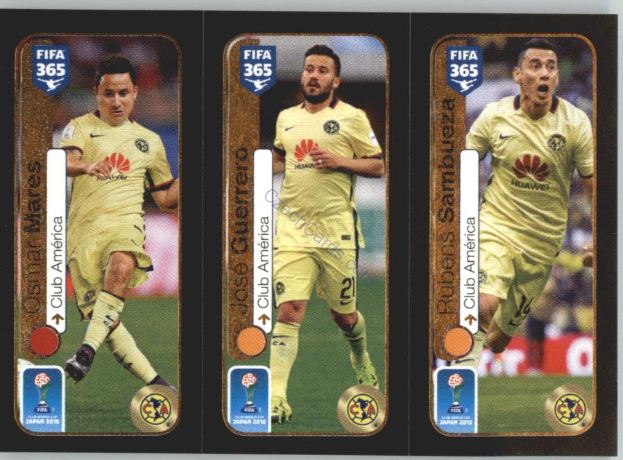 Mares, Guerrero, Sambueza Panini 2017 FIFA 365 Sticker #662