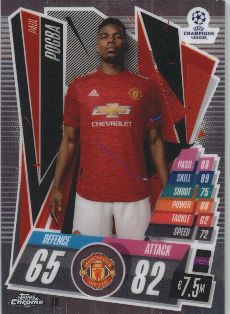 Paul Pogba Match Attax Chrome CL 2020/21 #16