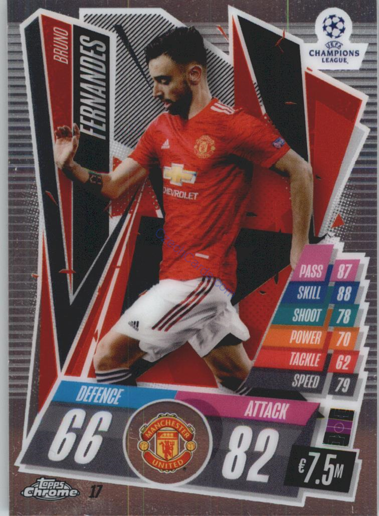 Bruno Fernandes Match Attax Chrome CL 2020/21 #17