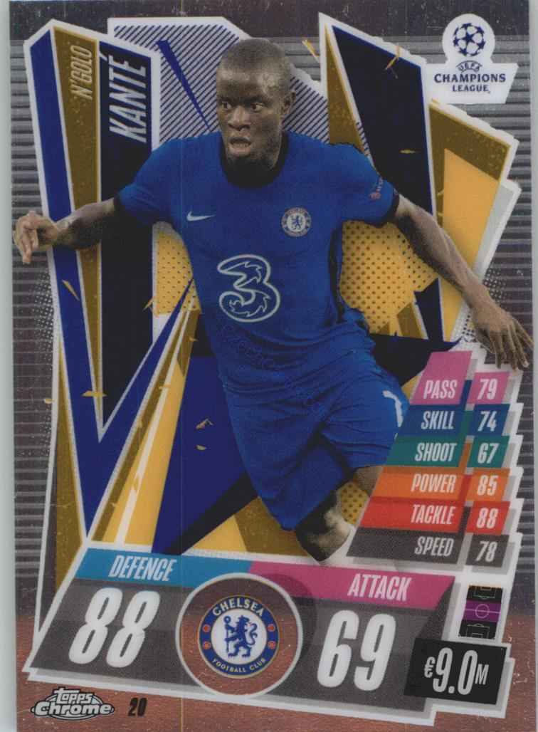 N'Golo Kante Match Attax Chrome CL 2020/21 #20