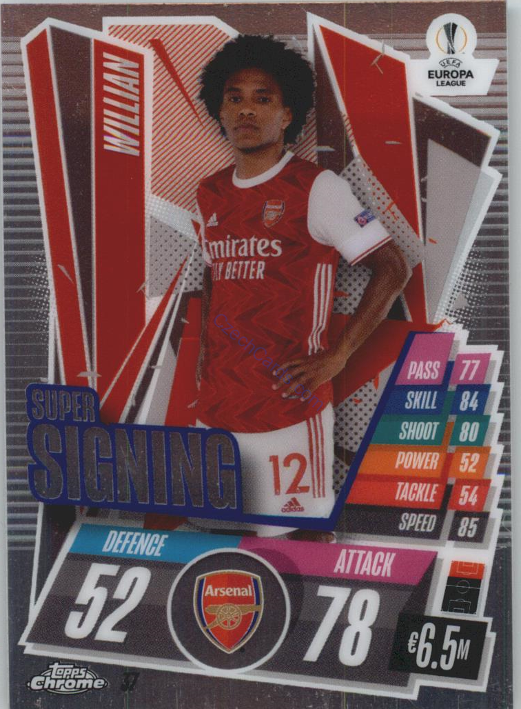 Willian Match Attax Chrome CL 2020/21 #37