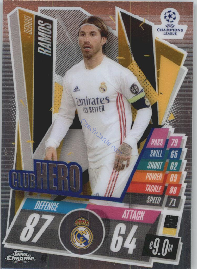 Sergio Ramos Match Attax Chrome CL 2020/21 #41