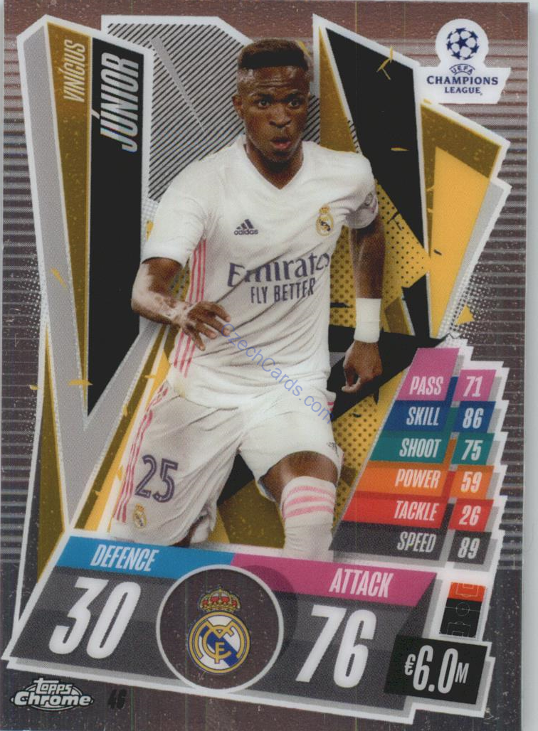 Vinicius Junior Match Attax Chrome CL 2020/21 #46