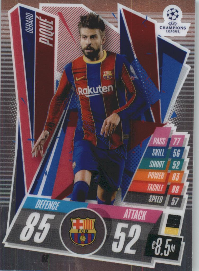 Gerard Pique Match Attax Chrome CL 2020/21 #52