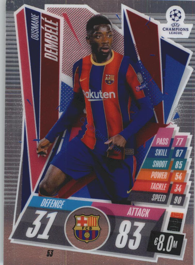 Ousmane Dembele Match Attax Chrome CL 2020/21 #53