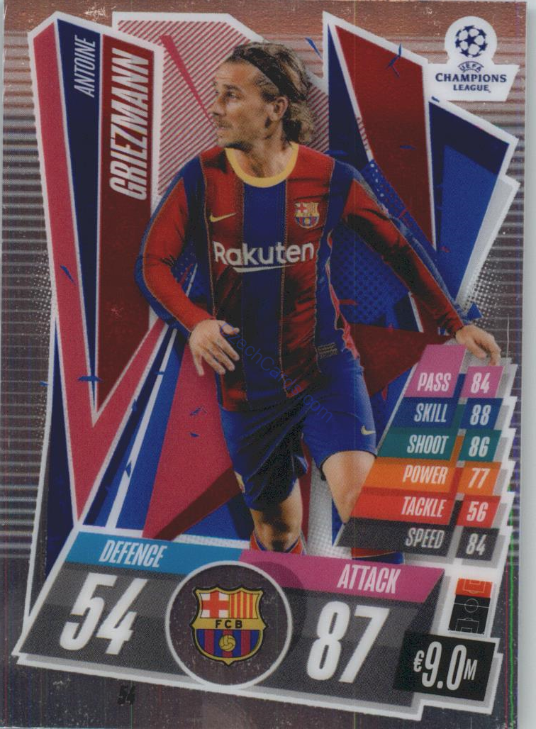 Antoine Griezmann Match Attax Chrome CL 2020/21 #54