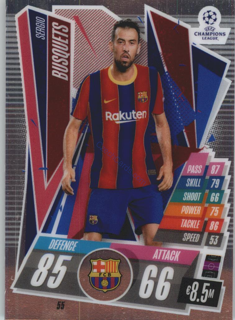 Sergio Busquets Match Attax Chrome CL 2020/21 #55