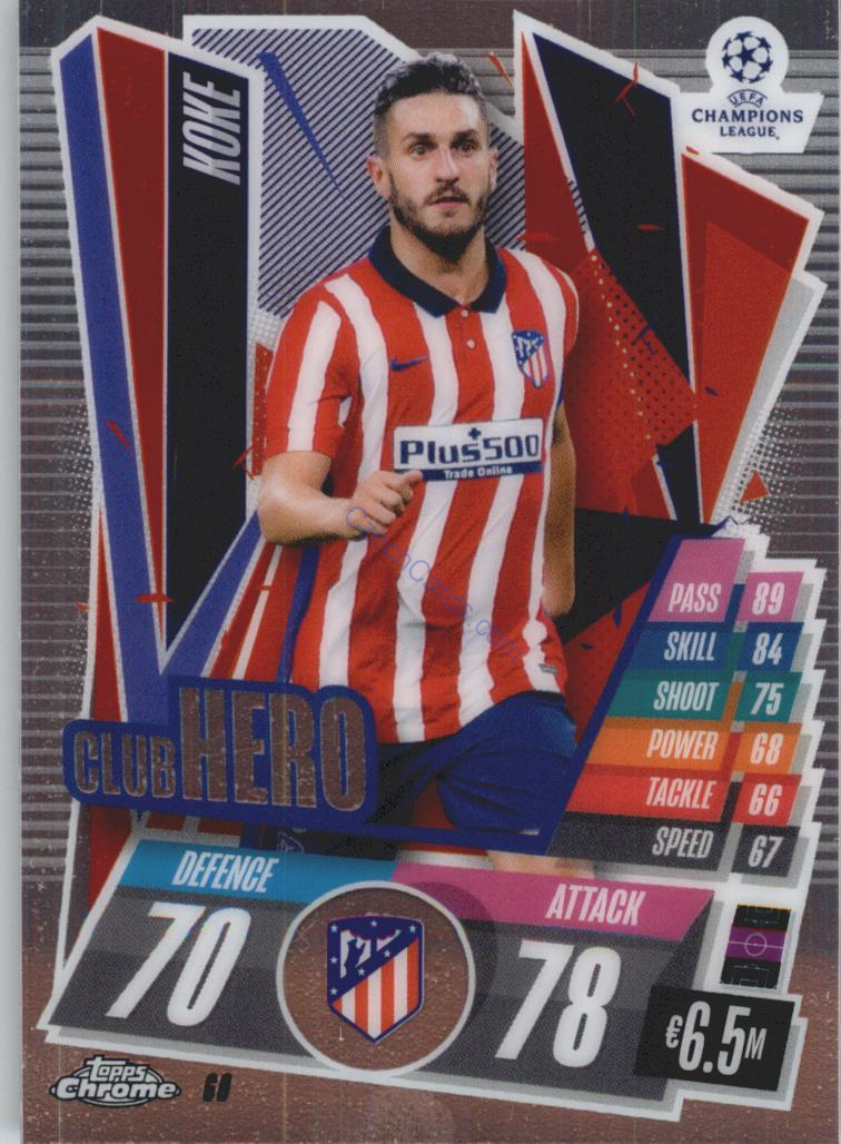 Koke Match Attax Chrome CL 2020/21 #60
