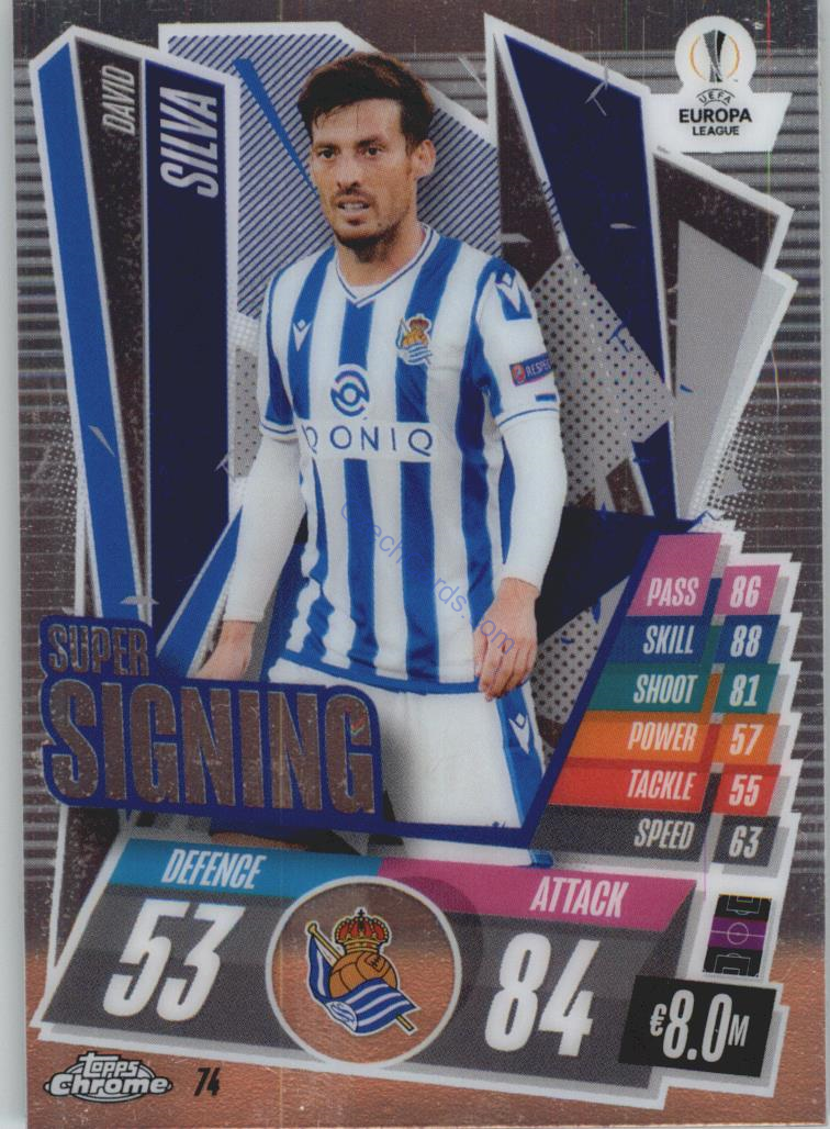 David Silva Match Attax Chrome CL 2020/21 #74