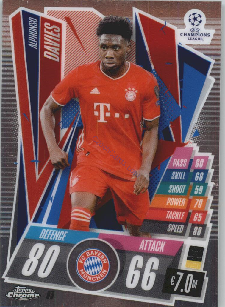 Alphonso Davies Match Attax Chrome CL 2020/21 #83