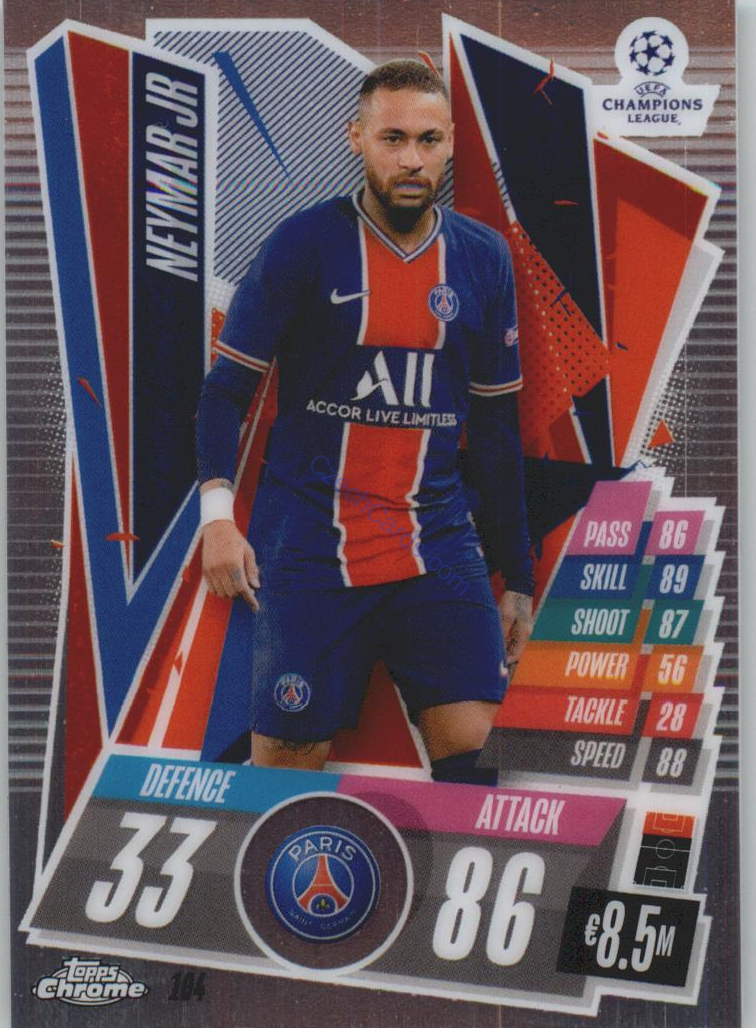 Neymar Jr Match Attax Chrome CL 2020/21 #104
