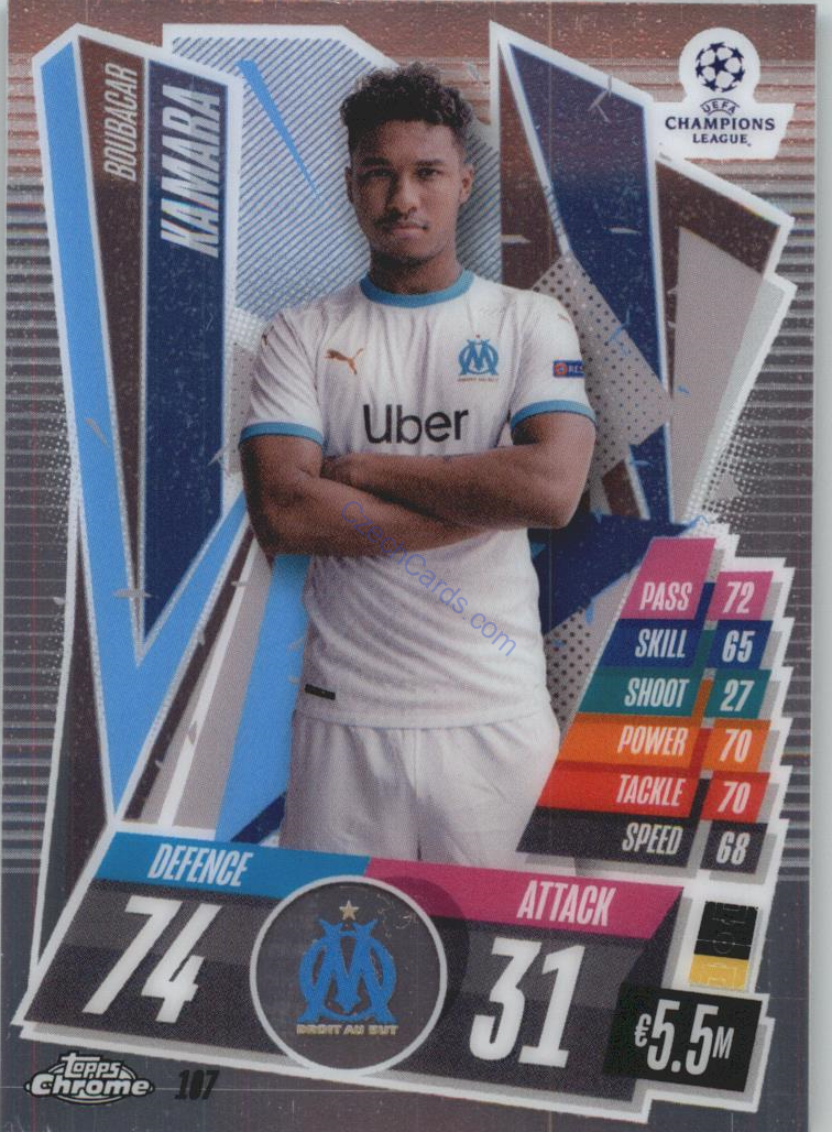 Boubacar Kamara Match Attax Chrome CL 2020/21 #107