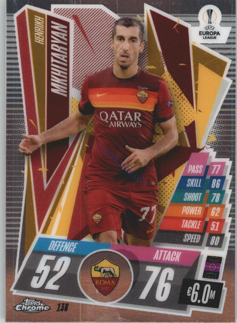 Henrikh Mkhitaryan Match Attax Chrome CL 2020/21 #138