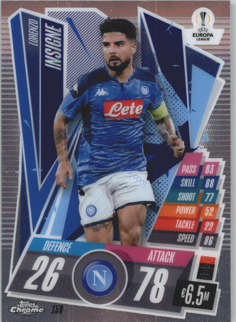 Lorenzo Insigne Match Attax Chrome CL 2020/21 #150