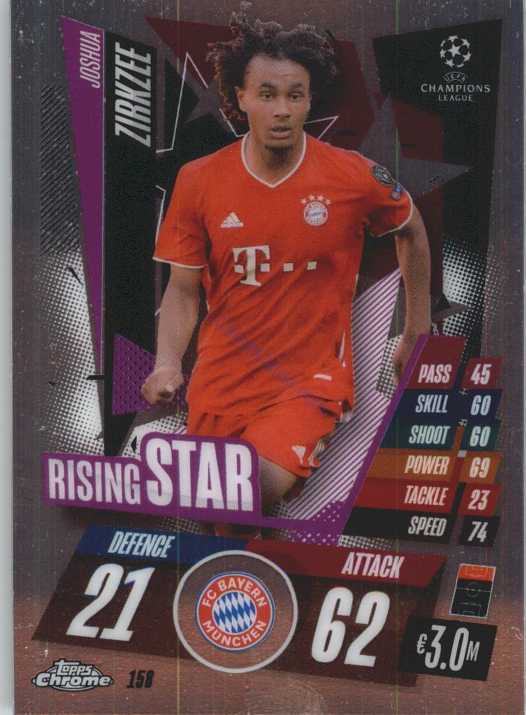 Joshua Zirkzee Match Attax Chrome CL 2020/21 Rising Star #158