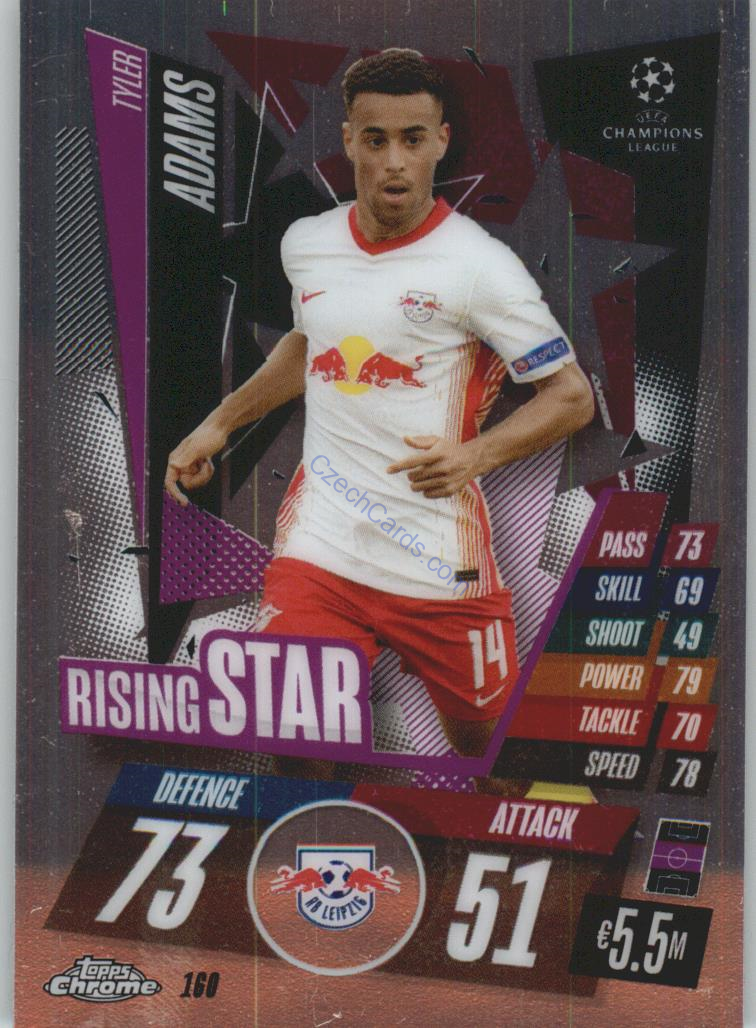Tyler Adams Match Attax Chrome CL 2020/21 Rising Star #160