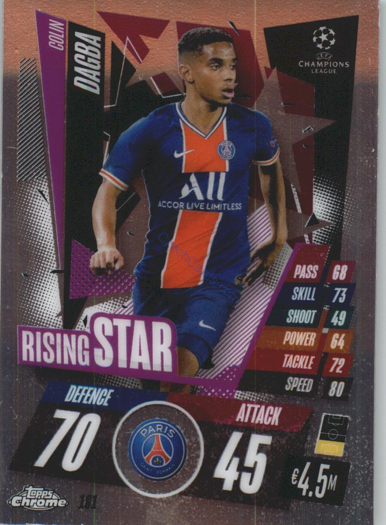 Colin Dagba Match Attax Chrome CL 2020/21 Rising Star #161