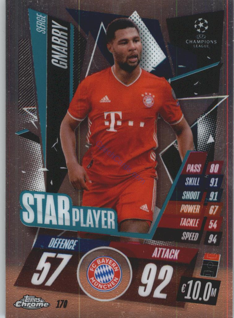 Serge Gnabry Match Attax Chrome CL 2020/21 Star Player #170