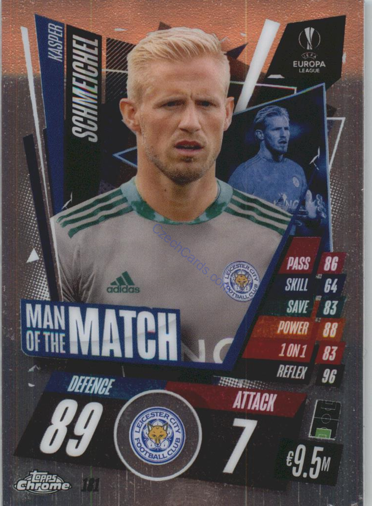Kasper Schmeihel Match  Attax Chrome CL 2020/21 Man Of The Match #181