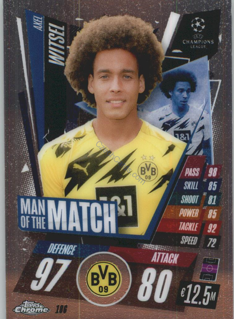 Axel Witsel Match  Attax Chrome CL 2020/21 Man Of The Match #186