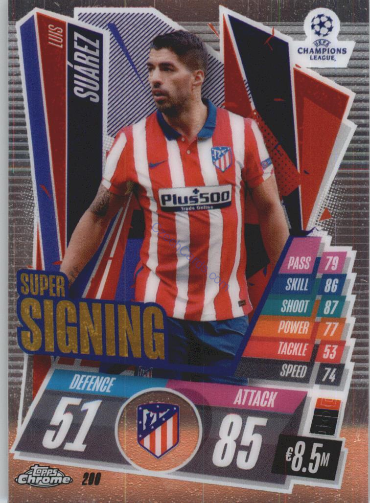 Luis Suarez Match Attax Chrome CL 2020/21 Super Signing #200