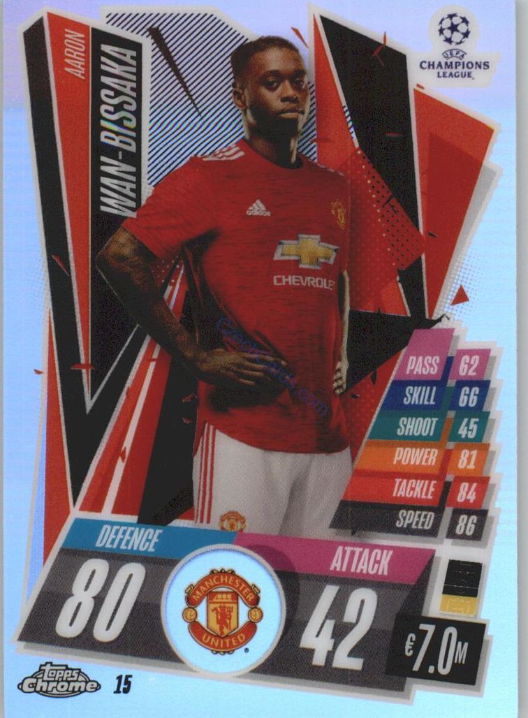 Aaron Wan-Bissaka Match Attax Chrome CL 2020/21 Refractor #15