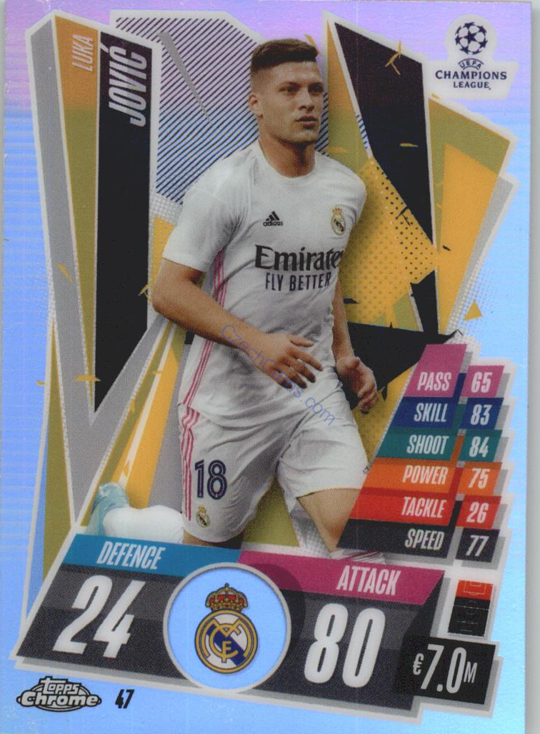 Luka Jovic Match Attax Chrome CL 2020/21 Refractor #47
