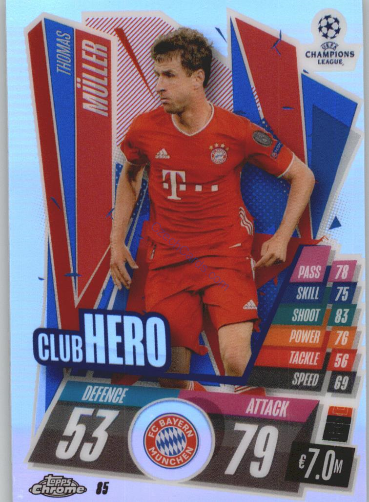 Thomas Muller Match Attax Chrome CL 2020/21 Refractor #85