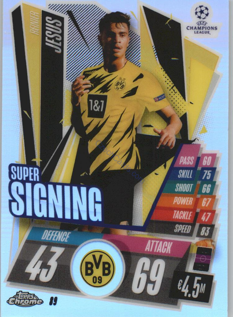 Reinier Jesus Match Attax Chrome CL 2020/21 Refractor #89