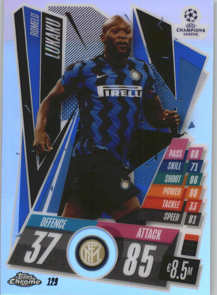 Romelu Lukaku Match Attax Chrome CL 2020/21 Refractor #129