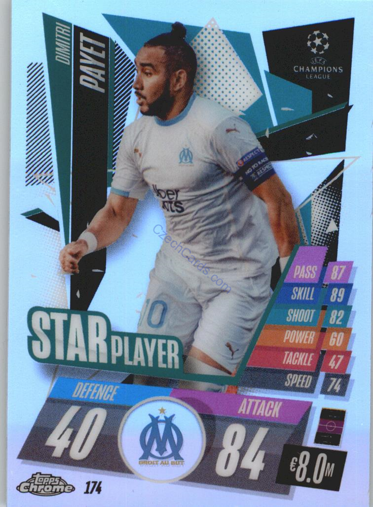 Dimitri Payet Match Attax Chrome CL 2020/21 Refractor #174