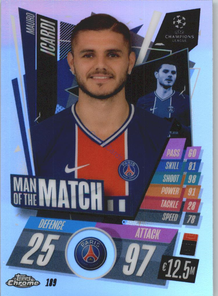 Maruro Icardi Match Attax Chrome CL 2020/21 Refractor #189