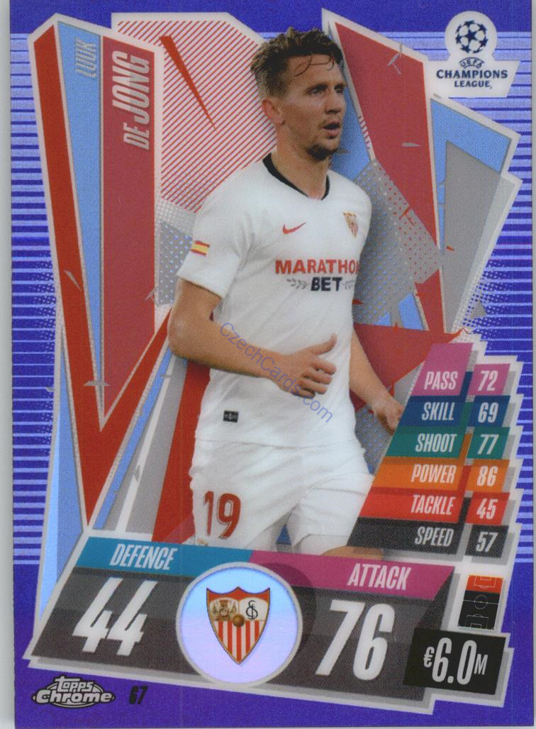 Luuk de Jong Match Attax Chrome CL 2020/21 Purple xx/299 #67