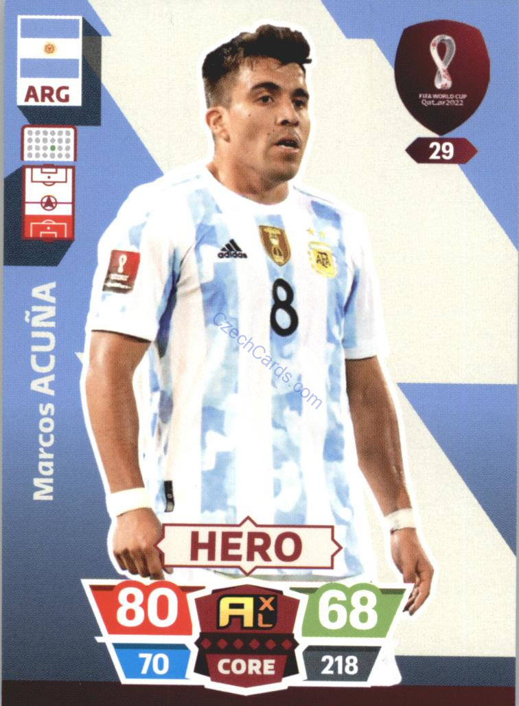 Marcos Acuña 2022 Panini World Cup Adrenalyn #29
