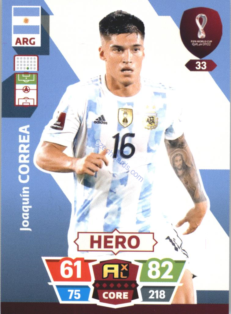 Joaquín Correa 2022 Panini World Cup Adrenalyn #33