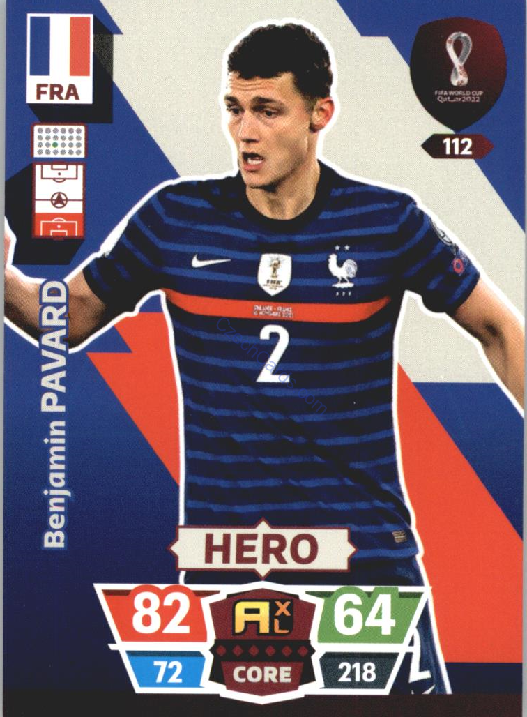 Benjamin Pavard 2022 Panini World Cup Adrenalyn #112